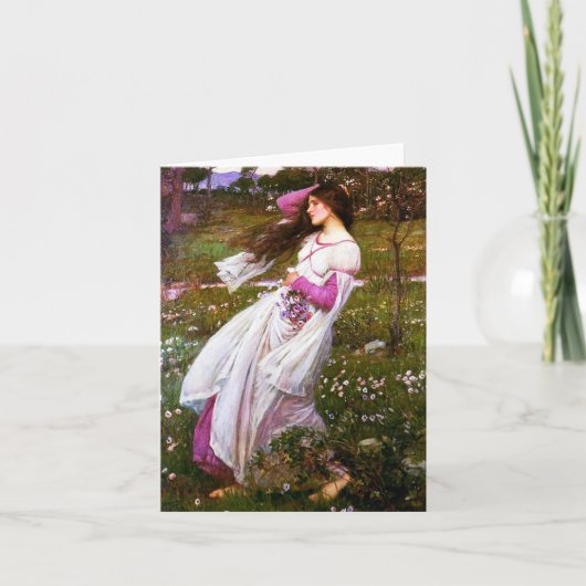 Waterhouse Windflowers Kaart (Voorkant)