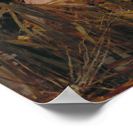 Waterhuis - de dame van Shalott Poster (Hoek)