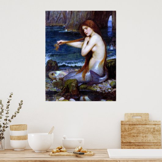 Waterhuis: De zeemeermin Poster (Keuken)