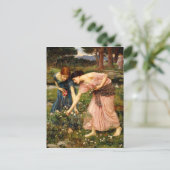 Waterhuis Gather Ye Rosebuds Briefkaart (Staand voorkant)