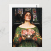 Waterhuis Gather Ye Rosebuds Briefkaart (Voorkant / Achterkant)