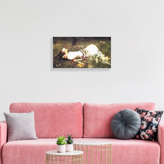 Waterhuis Ophelia Canvas Print (Insitu (Woonkamer))