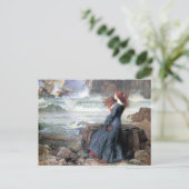 Waterhuis spiegelt de verleiding van het vrouwensc briefkaart (Staand voorkant)