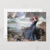 Waterhuis spiegelt de verleiding van het vrouwensc briefkaart (Voorkant / Achterkant)