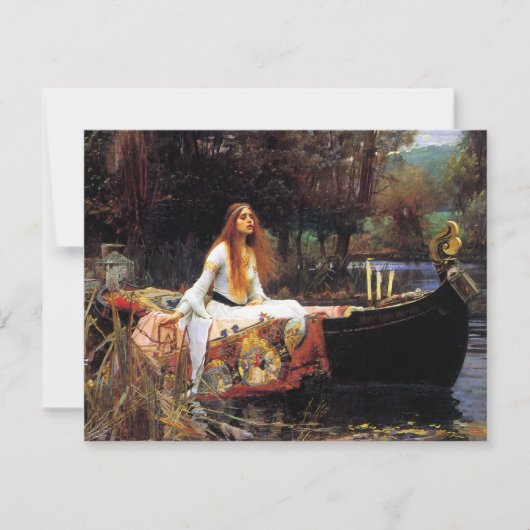 Waterhuis The Lady of Shalott Invitations Kaart (Voorkant)