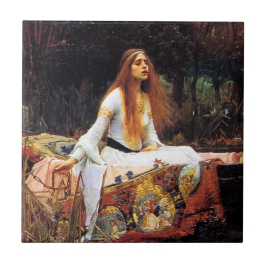 Waterhuis The Lady of Shalott Tile Tegeltje (Voorkant)