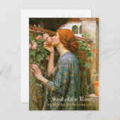 Waterhuissol van het Roos pre-Raphaelite CC1004 Briefkaart (Voorkant / Achterkant)