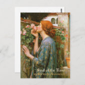 Waterhuissol van het Roos pre-Raphaelite CC1004 Briefkaart (Voorkant / Achterkant)