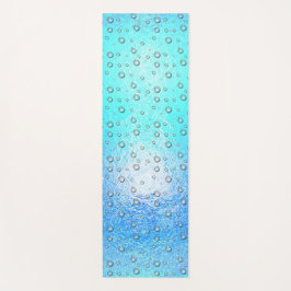 Waterig effect, bevroren textuur met waterdruppels yogamat