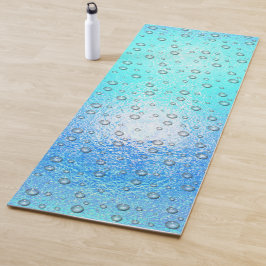 Waterig effect, bevroren textuur met waterdruppels yogamat