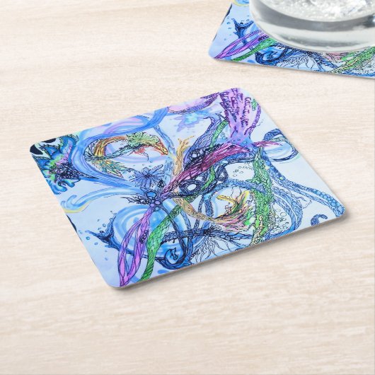 waterig neuron kartonnen onderzetters (Schuin)