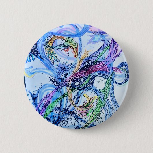 waterig neuron ronde button 5,7 cm (Voorkant)