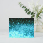 Waterige Blauwe Abstracte textuur Briefkaart (Staand voorkant)