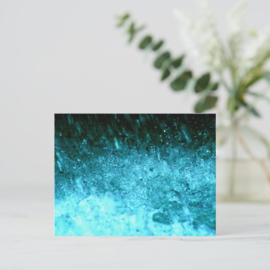 Waterige Blauwe Abstracte textuur Briefkaart (Staand voorkant)