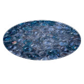 Waterige blauwe en heldere reflecterende glazen kn snijplank (Hoek)