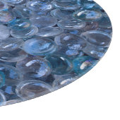 Waterige blauwe en heldere reflecterende glazen kn snijplank (Hoek)