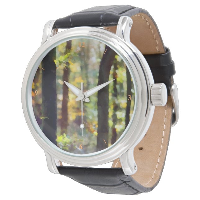 Waterige Bossen Horloge (Gekanteld)
