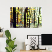 Waterige Bossen Poster (Thuiskantoor)