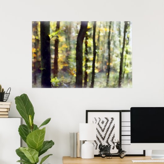 Waterige Bossen Poster (Thuiskantoor)