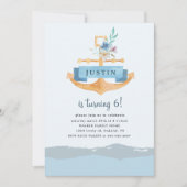 waterige florale anker Birthday Uitnodiging (Voorkant)