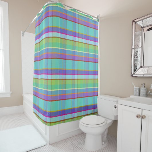 Waterige Plaid RCDITR Douchegordijn (In situ)