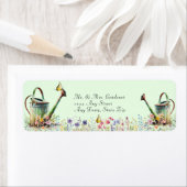 Watering blikjes vlinder mooie zomer retour etiket (Insitu)