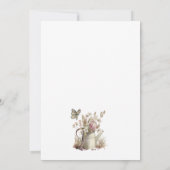 Watering Can & Butterfly Vrijgezellenfeest Sjabloo Kaart (Achterkant)