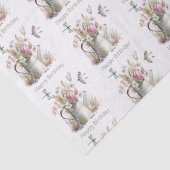 Watering Can Flowers & Dragonflies Waterverf Tissuepapier (Detail)