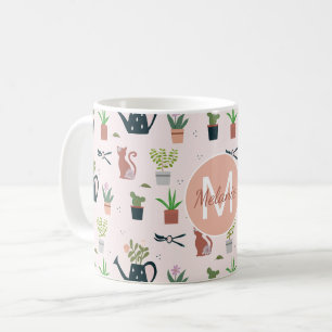 Watering Can Planten Katten Gepersonaliseerde Tuin Koffiemok