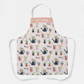 Watering Can Planten Katten Gepersonaliseerde Tuin Schort (Voorkant)