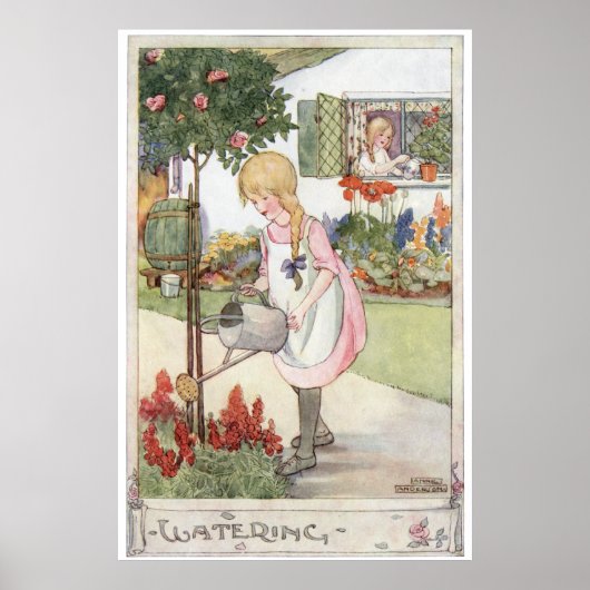 Watering door Anne Anderson Poster (Voorkant)