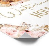 Watering Hole Highlander Koe Boho Boerderij verjaa Poster (Hoek)