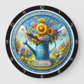 Watering kan bloem welkomstklok grote klok (Voorkant)