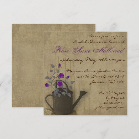 Watering kan een flitsklaas-douche-uitnodiging kaart (Voorkant / Achterkant)