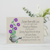 Watering kan paren douchen kaart (Staand voorkant)