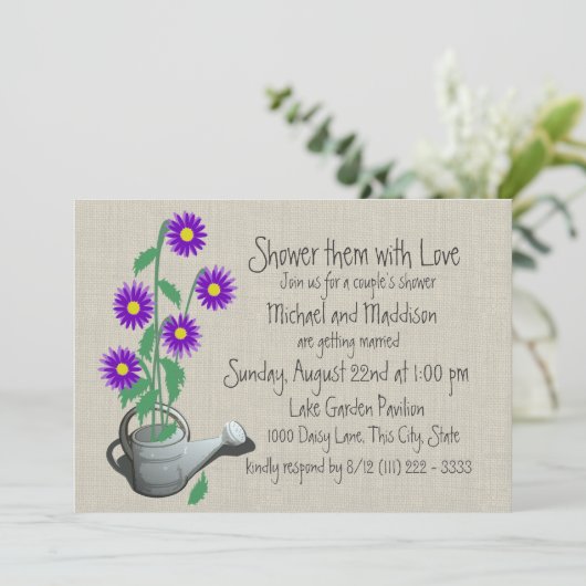 Watering kan paren douchen kaart (Staand voorkant)