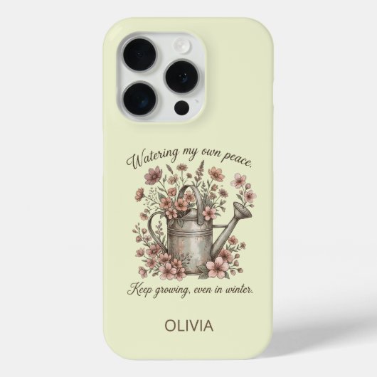 Watering My Own Peace Vintage Floral Botanical Case-Mate iPhone Case (Achterkant)