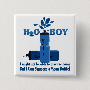 Waterjongen Vierkante Button 5,1 Cm