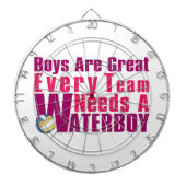 Waterjongetvolleybal in roze dartbord (Voorkant)