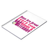 Waterjongetvolleybal in roze notitieboek (Linkerzijde)