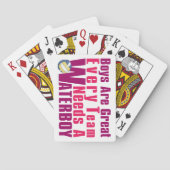 Waterjongetvolleybal in roze speelkaarten (Achterkant)