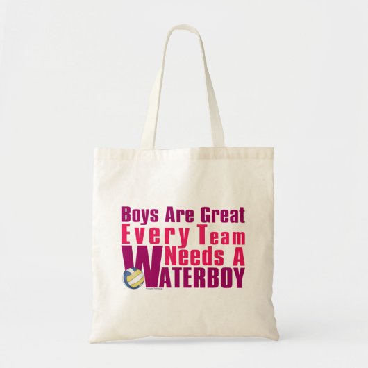 Waterjongetvolleybal in roze tote bag (Voorkant)