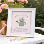 Waterkan Baby Bloei Zeg Niet Baby Shower Spel Poster