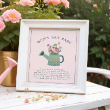 Waterkan Baby Bloei Zeg Niet Baby Shower Spel