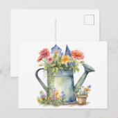 Waterkan met tuinvloeistoffen Aquarel Briefkaart (Voorkant / Achterkant)