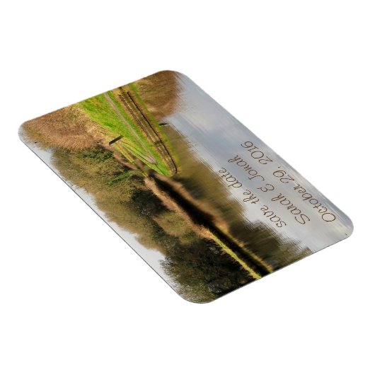 Waterkanaal vijver meer landschap foto magneet (Rechterzijde)