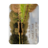 Waterkanaal vijver meer landschap foto magneet (Verticaal)