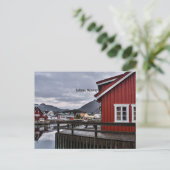 Waterkant bij Lofoten, Noorwegen Briefkaart (Staand voorkant)