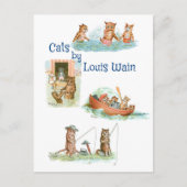 Waterkatten door Louis Wain Briefkaart (Voorkant)
