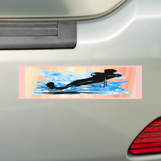 Waterkiemen Bumpersticker (Op auto)